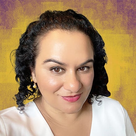Chanda Andrews_abstract background_saffron_square