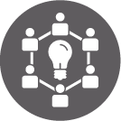 Dark gray crowd sourcing icon
